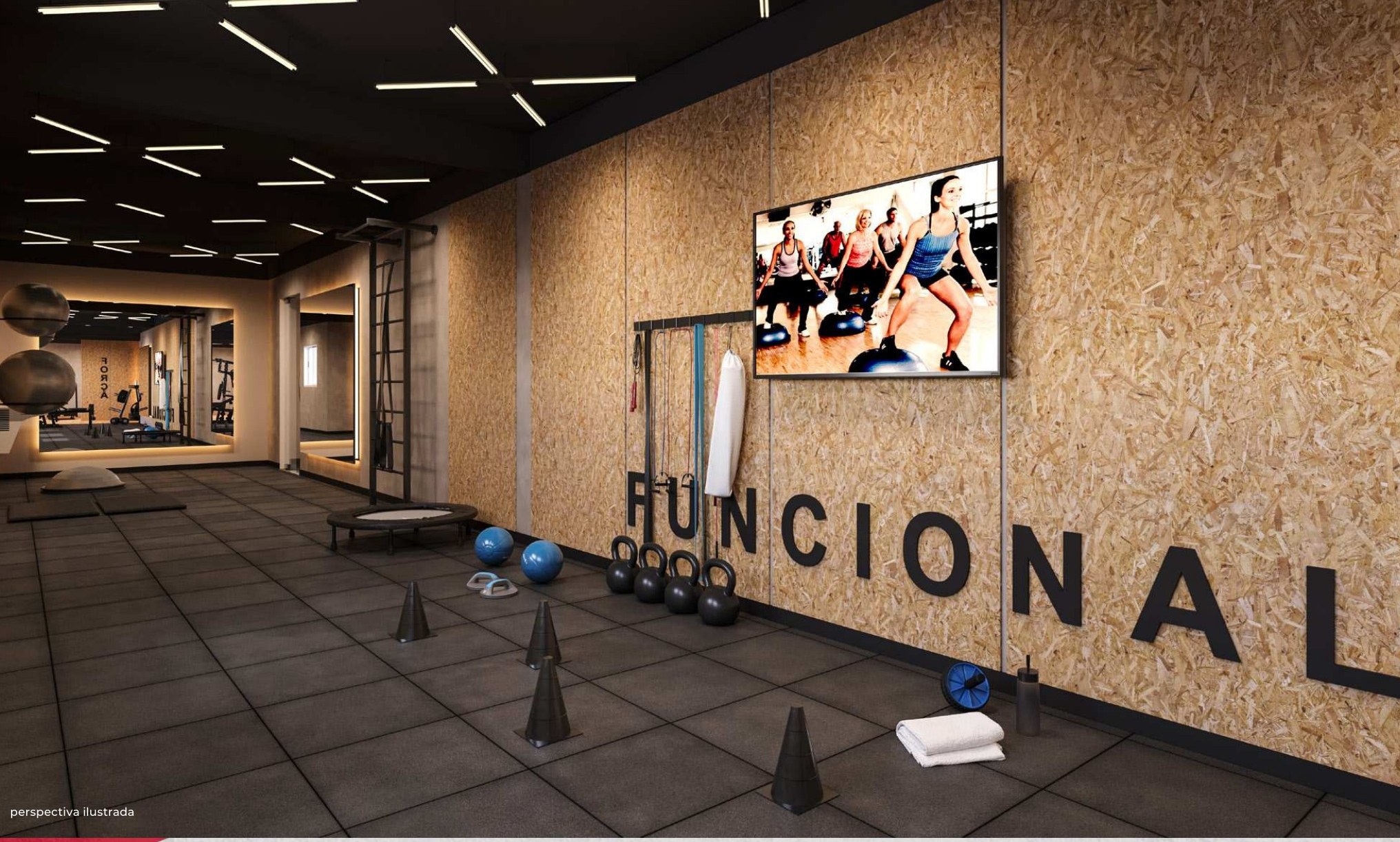 Espaço funcional para treinos
