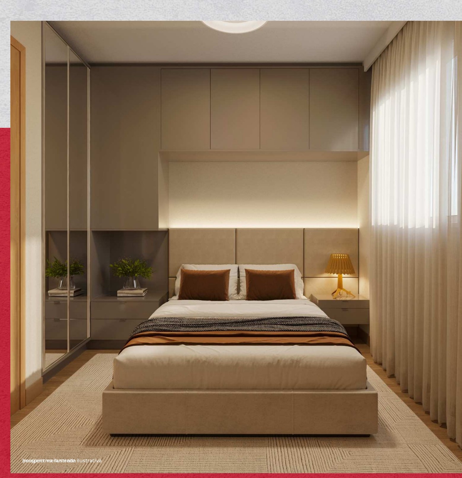 Suíte do apartamento de 57 m²
